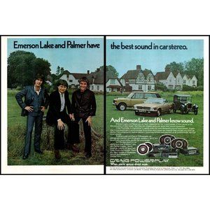 1977 Craig Car Stereo Speakers 2 Page Vintage Print Ad Range Rover Classic Art